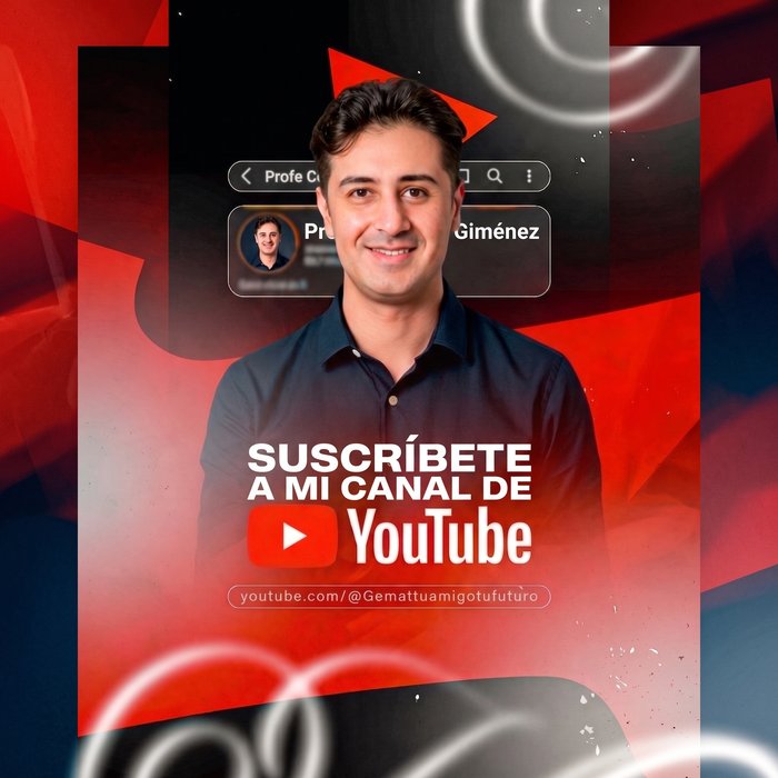 Profesor de GEMAT invitando a suscribirse a su canal de YouTube